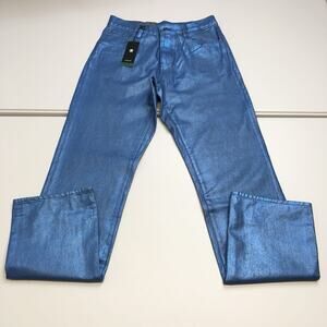 GStar Raw Viktoria High Rise Straight LUNA BLUE METAL Jeans Size 28 x 34